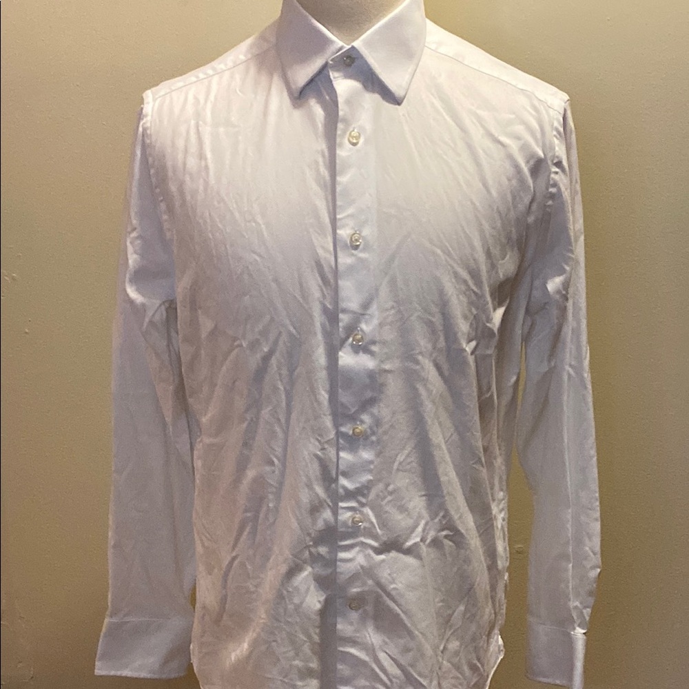 David Donahue White Dress Shirt Classic Design